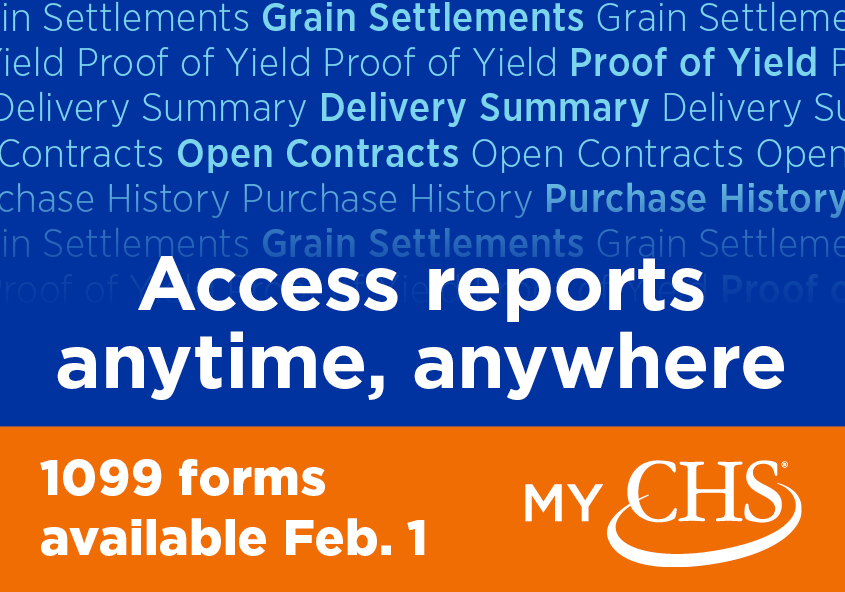 Access reports anytime, anywhere. 1099 forms available Feb. 1 on MyCHS.Login or register here.